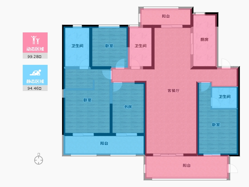 海南省-海口市-富力首府-174.12-户型库-动静分区