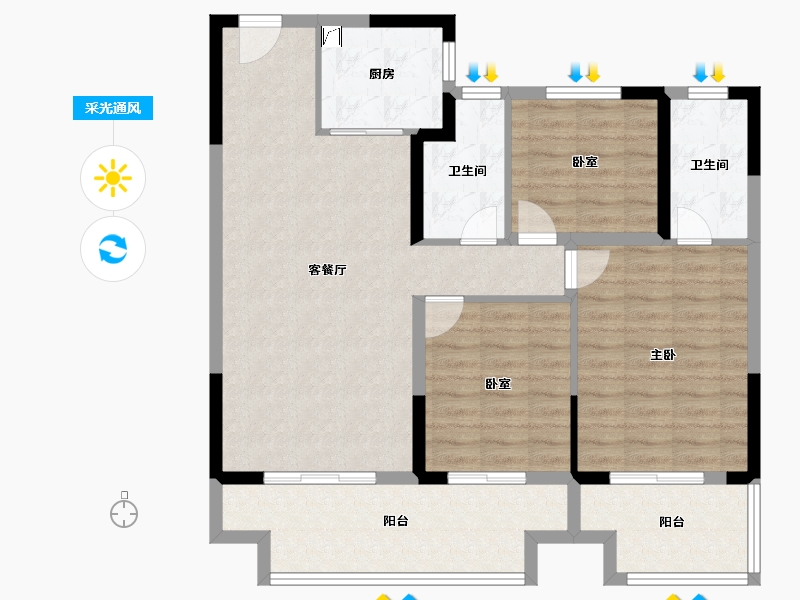 河南省-许昌市-博群上和府-100.00-户型库-采光通风