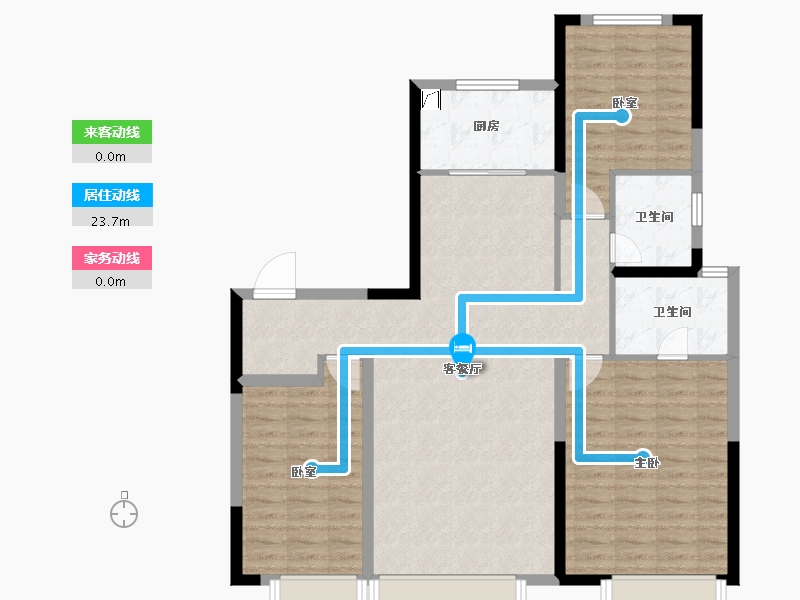 陕西省-西安市-紫云府学宸-104.00-户型库-动静线