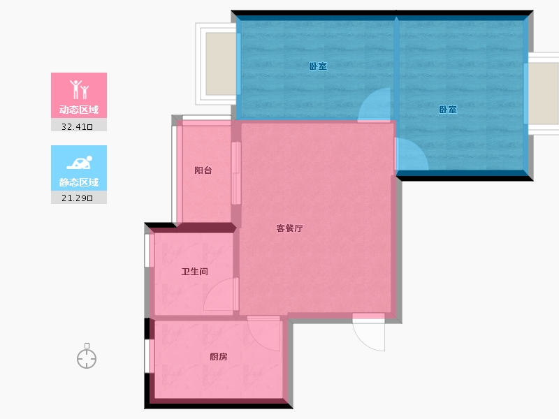 江苏省-南通市-恒大海上威尼斯-60.00-户型库-动静分区