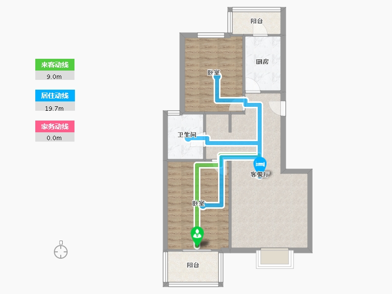 河北省-廊坊市-和平丽景-72.00-户型库-动静线