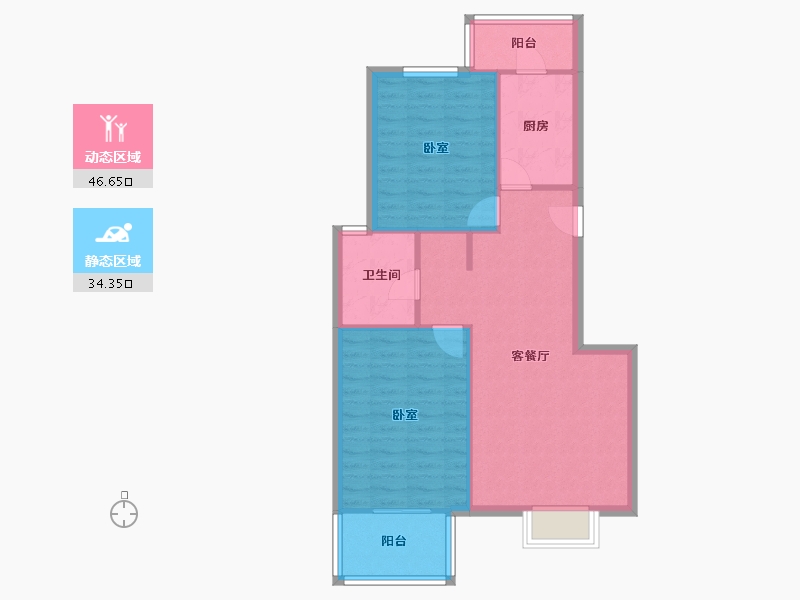 河北省-廊坊市-和平丽景-72.00-户型库-动静分区