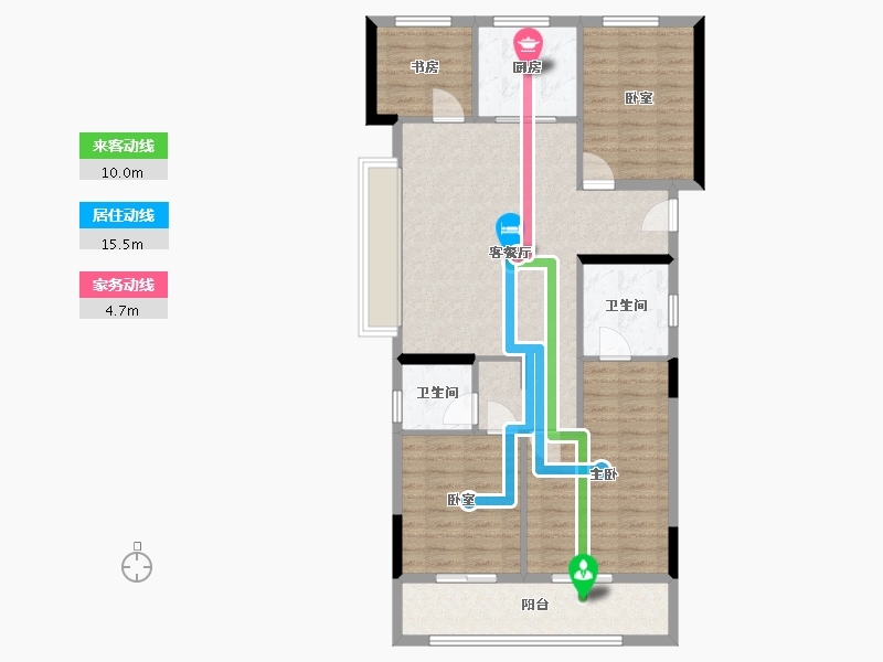 浙江省-杭州市-保利都和轩-97.76-户型库-动静线