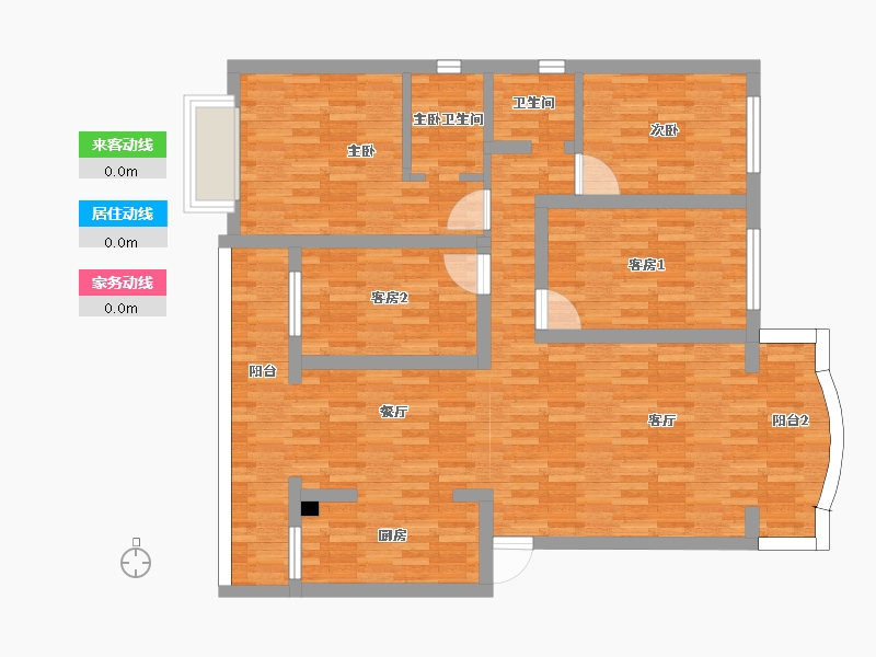 浙江省-杭州市-来宾的家-120.26-户型库-动静线