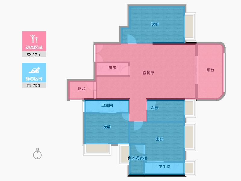 重庆-重庆市-新希望D10天际-112.00-户型库-动静分区