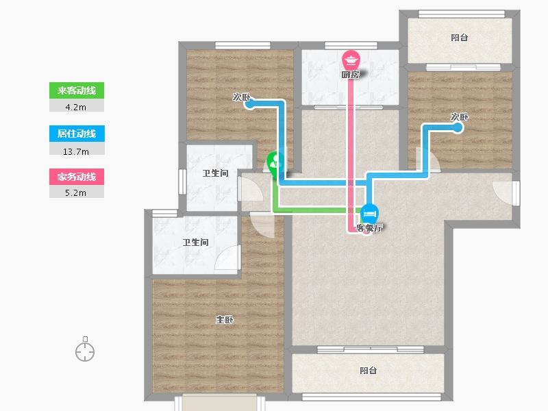 陕西省-咸阳市-公园华府-102.21-户型库-动静线