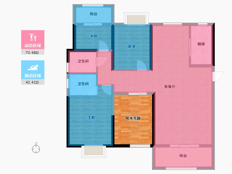 福建省-泉州市-惠安禹州佐岸-107.00-户型库-动静分区