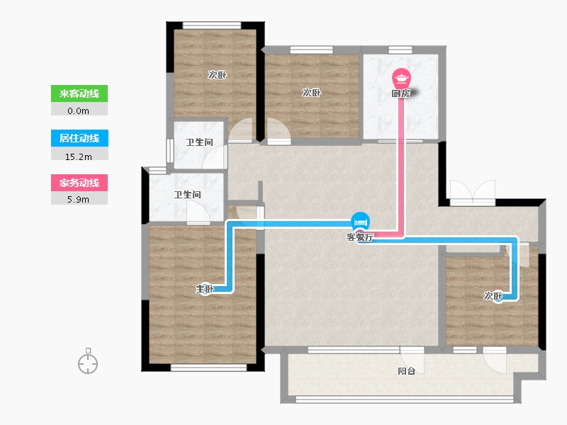 宁夏回族自治区-银川市-金地自在城-115.45-户型库-动静线