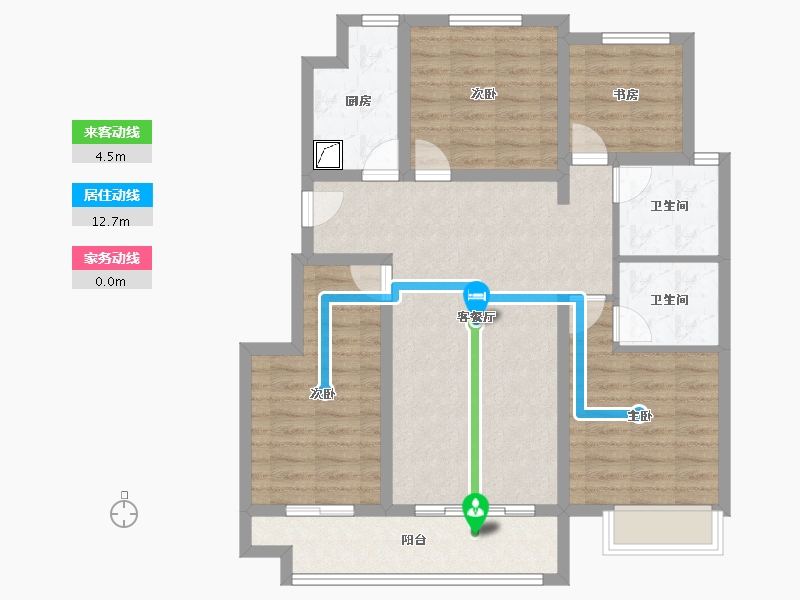 江苏省-镇江市-中昂·璟院-92.97-户型库-动静线