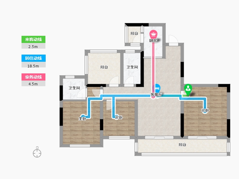 四川省-达州市-阳光·梵迪亚-89.69-户型库-动静线