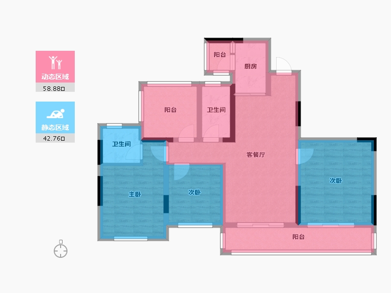 四川省-达州市-阳光·梵迪亚-89.69-户型库-动静分区