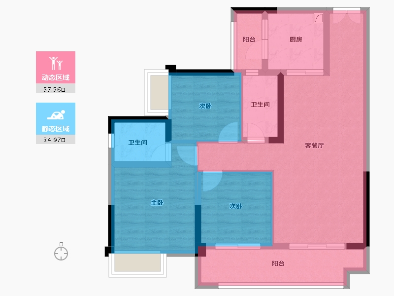 四川省-资阳市-公园华府-81.95-户型库-动静分区