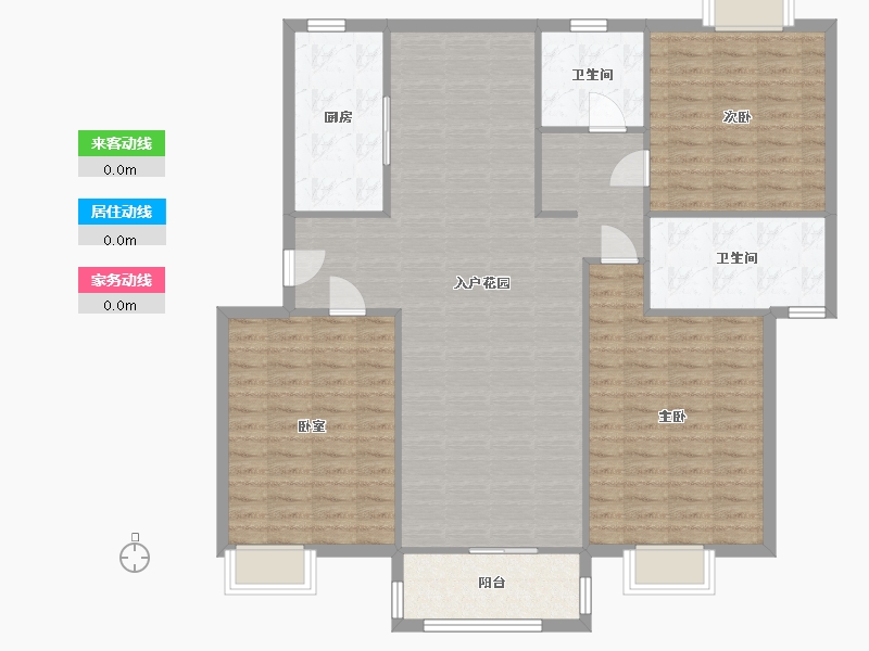 上海-上海市-滨浦新苑-二村-122.00-户型库-动静线