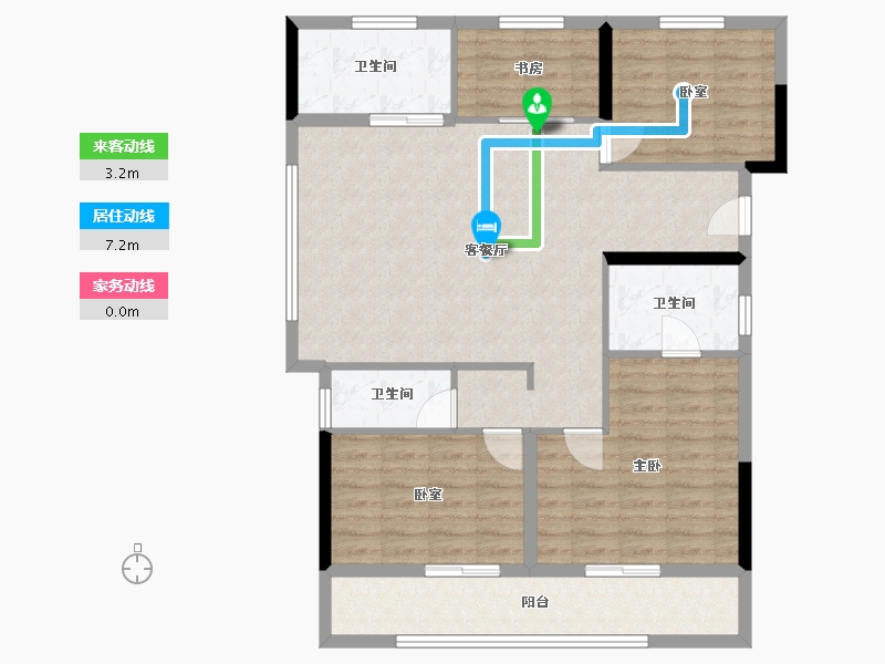 浙江省-杭州市-绿城桂语新月-101.03-户型库-动静线