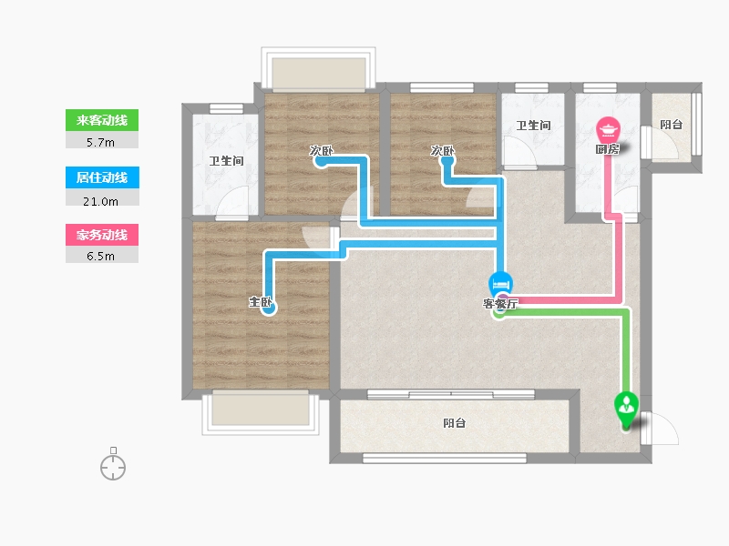 四川省-成都市-保利北新时区-82.69-户型库-动静线