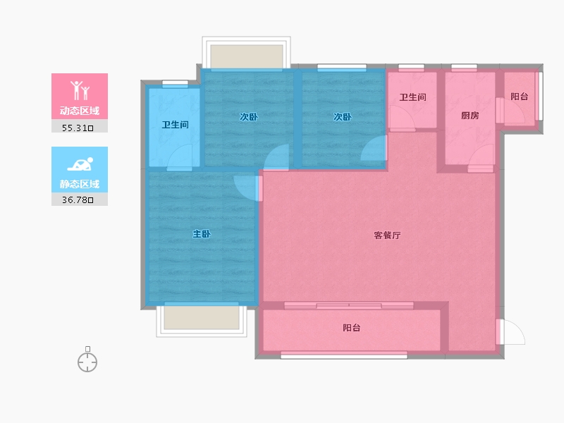 四川省-成都市-保利北新时区-82.69-户型库-动静分区