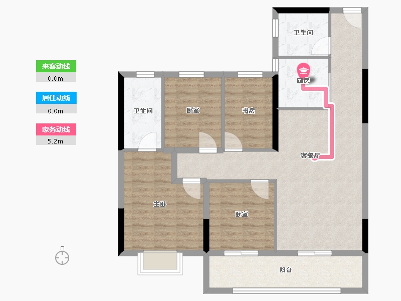 浙江省-杭州市-荣盛江荣府-95.56-户型库-动静线