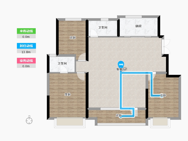 宁夏回族自治区-银川市-金地自在城-110.79-户型库-动静线