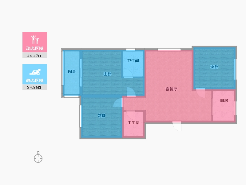 河北省-邢台市-三奕润城-91.96-户型库-动静分区