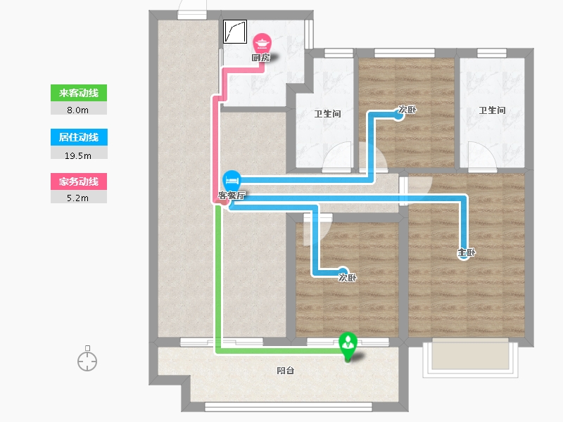 陕西省-咸阳市-天地源·和樾溪谷-84.01-户型库-动静线