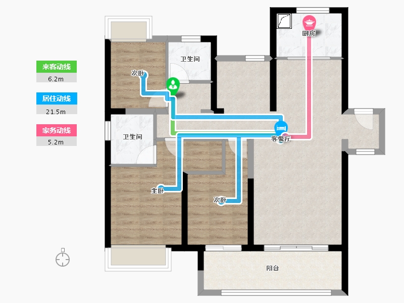 湖南省-常德市-中南珑悦-113.00-户型库-动静线