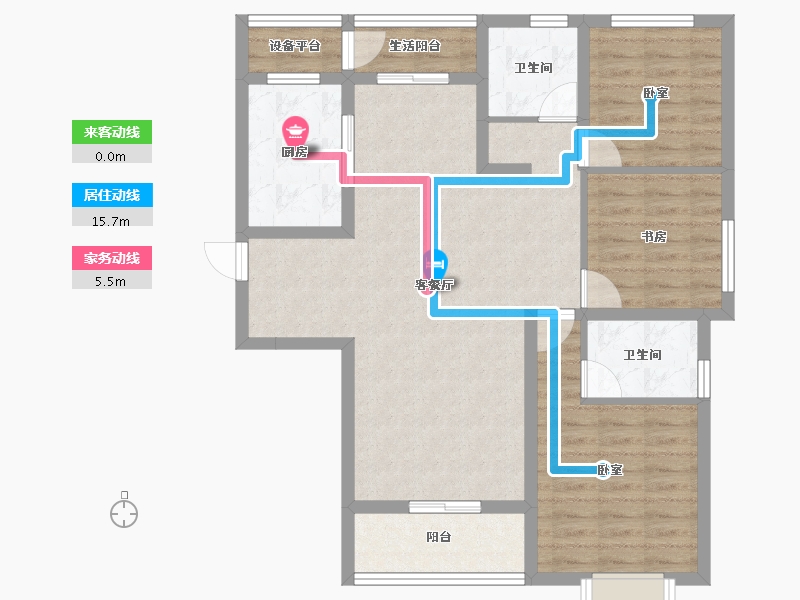 陕西省-西安市-沣华熙城-98.00-户型库-动静线