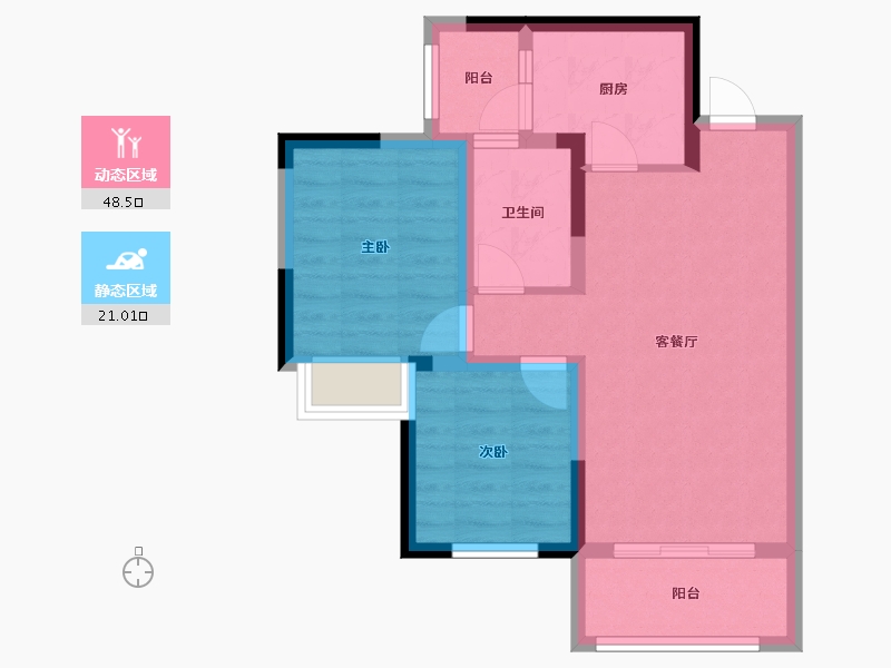 四川省-成都市-成都融创文旅城-61.21-户型库-动静分区