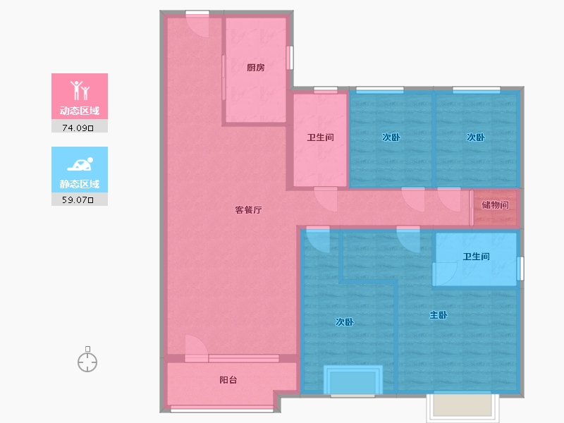 山东省-青岛市-华润城-120.00-户型库-动静分区