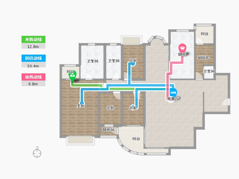 河南省-郑州市-银基王朝-204.00-户型库-动静线