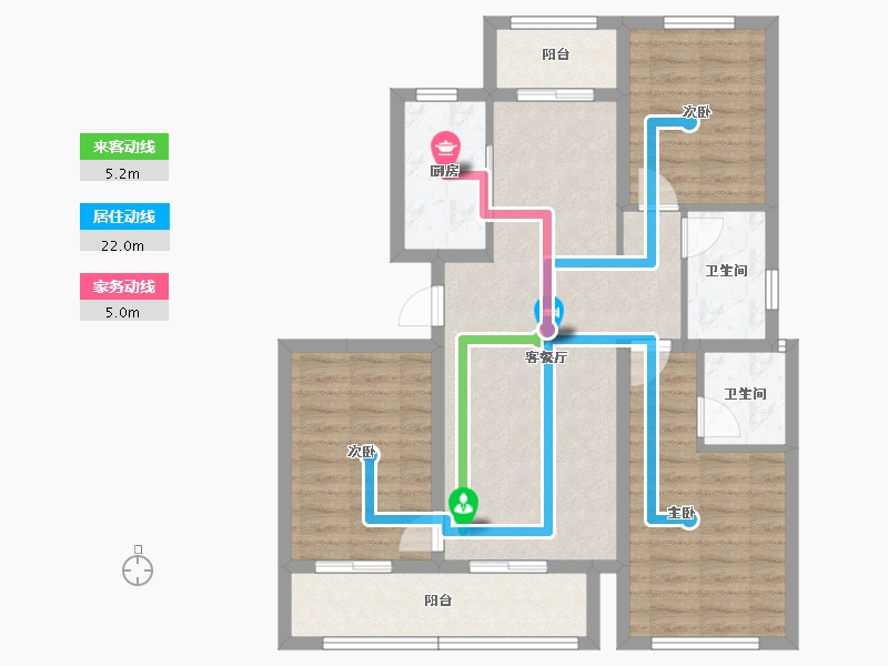 四川省-成都市-中国铁建棠樾-87.79-户型库-动静线