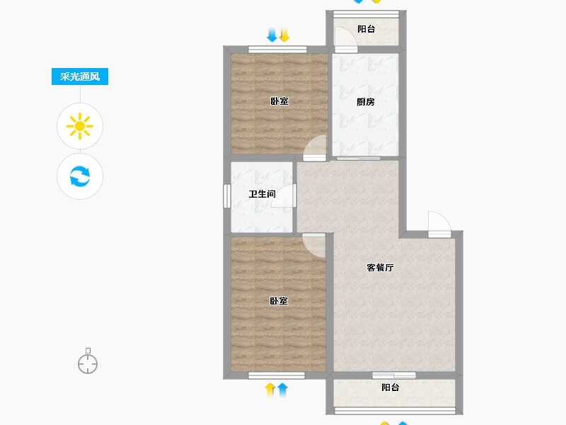 天津-天津市-雅仕兰庭-85.00-户型库-采光通风