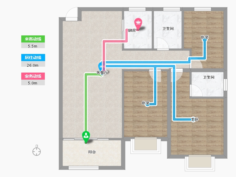 湖北省-孝感市-府东佳苑-94.31-户型库-动静线