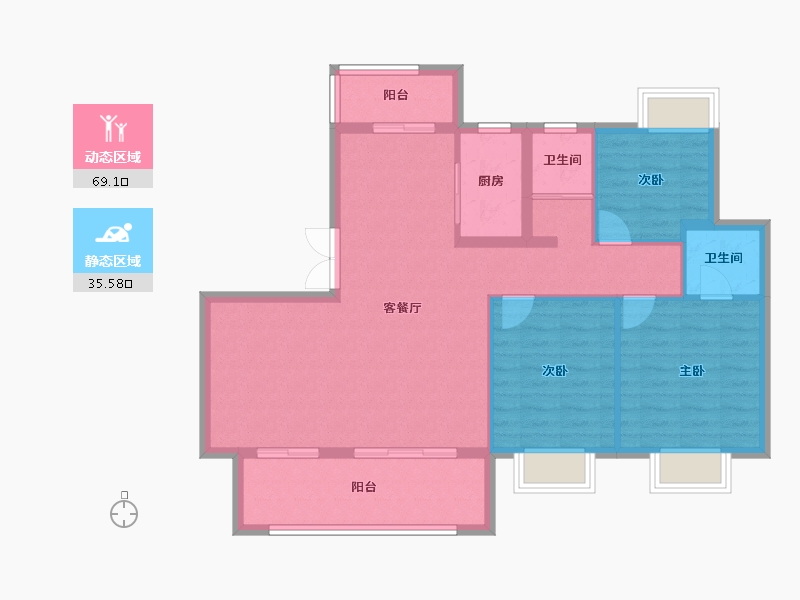 江西省-宜春市-明珠壹号-95.01-户型库-动静分区