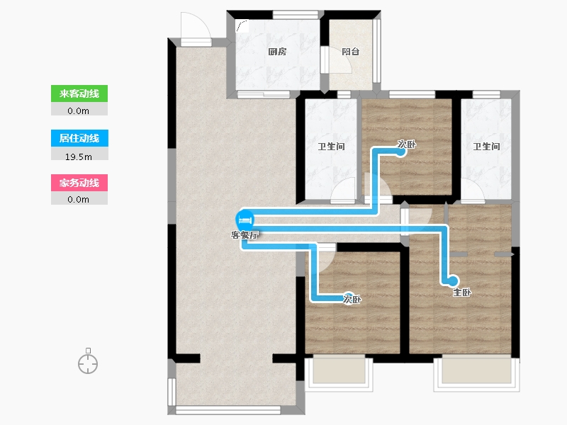 河北省-石家庄市-雅居乐宏府翰林山-81.60-户型库-动静线