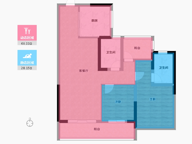 广东省-广州市-中海保利朗阅-78.40-户型库-动静分区