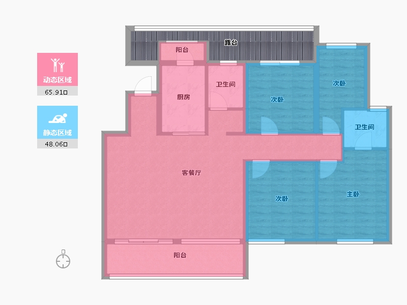 湖北省-宜昌市-联投玖玺台-112.00-户型库-动静分区