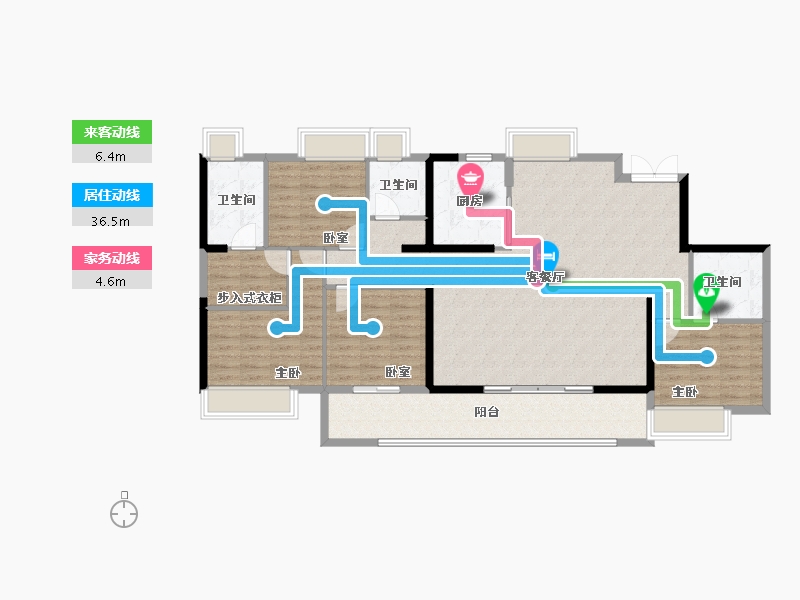 福建省-福州市-榕发悦乐郡-134.40-户型库-动静线