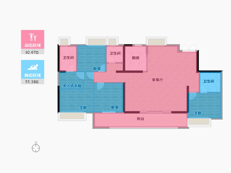 福建省-福州市-榕发悦乐郡-134.40-户型库-动静分区