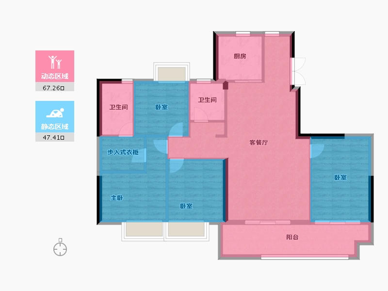 福建省-福州市-榕发悦乐郡-104.00-户型库-动静分区