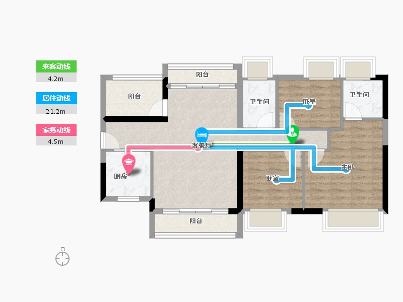 广东省-江门市-保利中央公馆-78.51-户型库-动静线