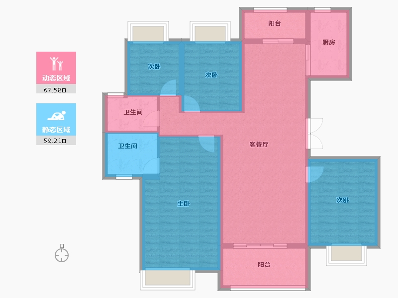 湖北省-宜昌市-联投玖玺台-114.01-户型库-动静分区