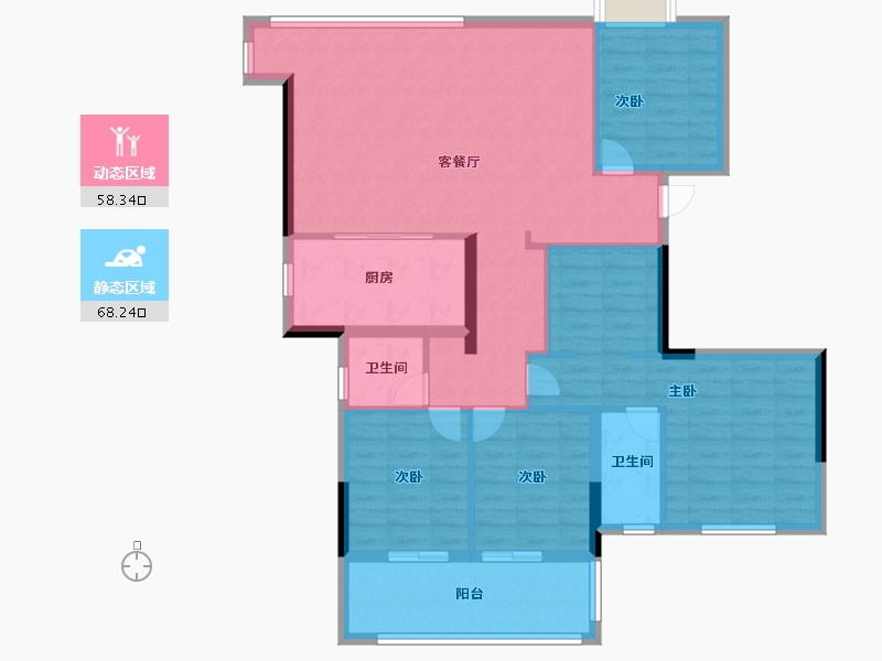 福建省-福州市-中海晋安湖叁号院-114.40-户型库-动静分区