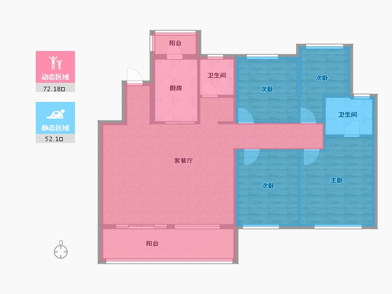 湖北省-宜昌市-联投玖玺台-111.99-户型库-动静分区