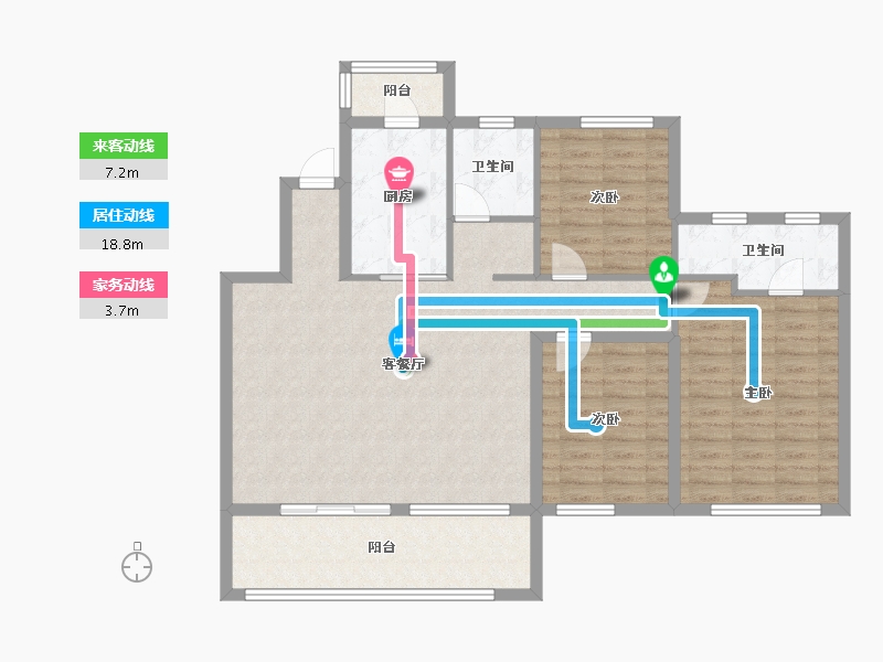 湖北省-宜昌市-联投玖玺台-107.50-户型库-动静线