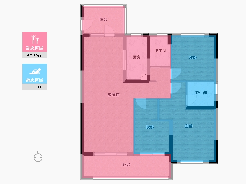 湖北省-黄冈市-碧桂园-98.00-户型库-动静分区