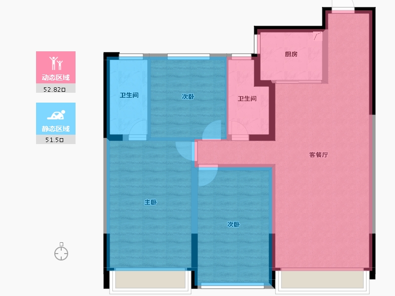 河北省-石家庄市-绿城春和印月-93.60-户型库-动静分区