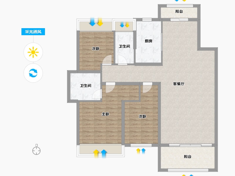 江西省-宜春市-万投·锦秀壹品-112.01-户型库-采光通风