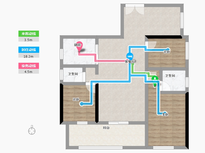 广东省-江门市-富居悦公馆-85.19-户型库-动静线