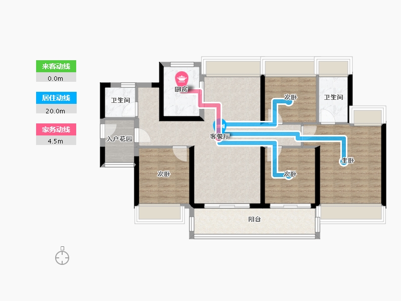 上海-上海市-万科城市之光-99.20-户型库-动静线