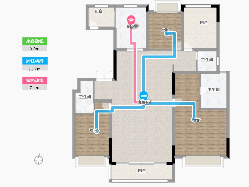 广东省-佛山市-越秀•阅湖台-147.69-户型库-动静线